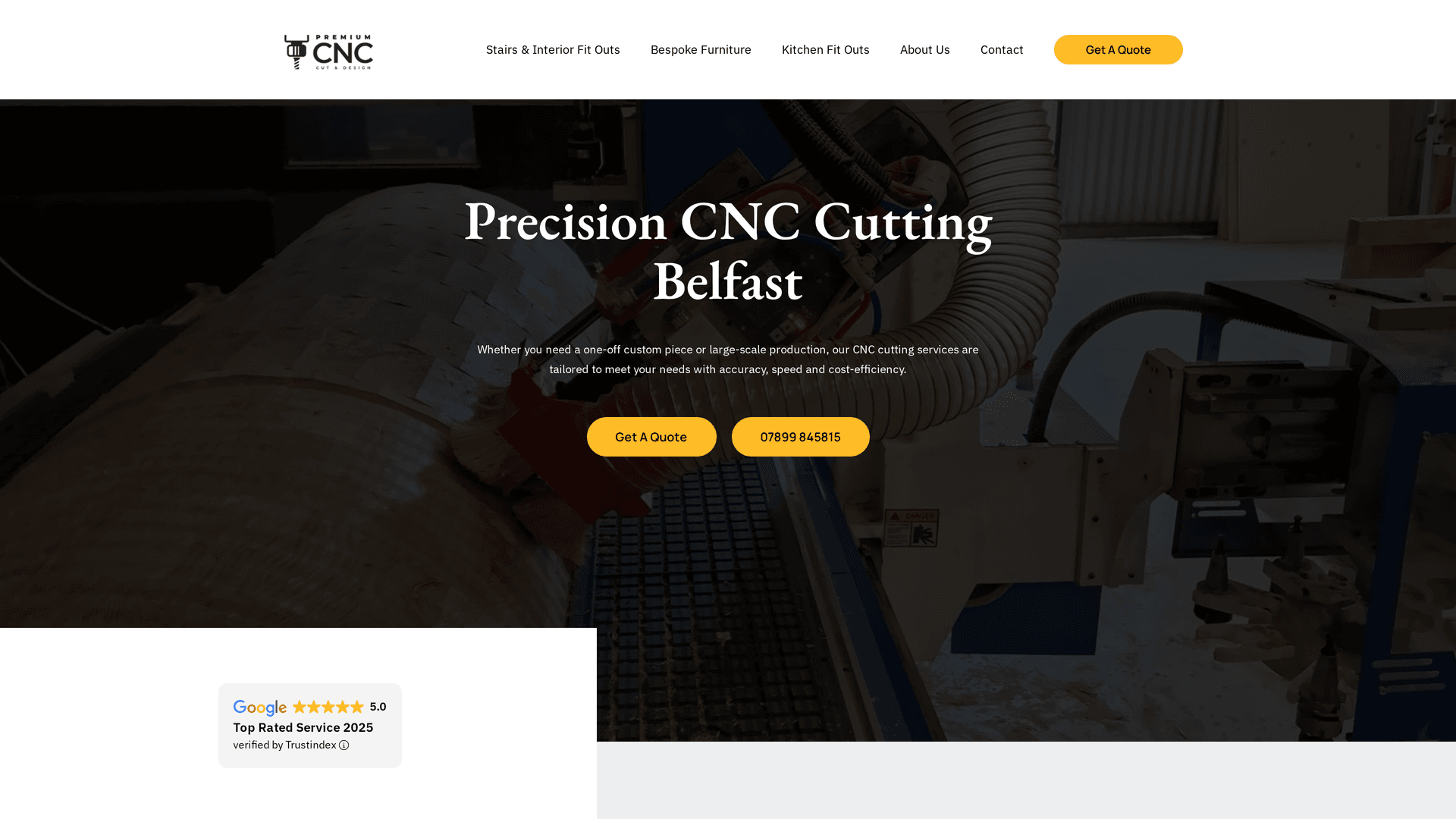 Premium CNC Cut & Design Website